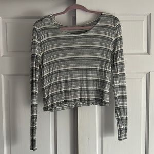 All Saints Long Sleeved Striped Top
